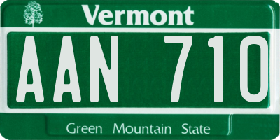 VT license plate AAN710