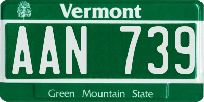 VT license plate AAN739