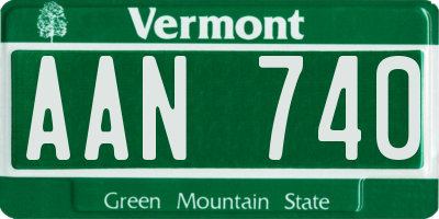 VT license plate AAN740