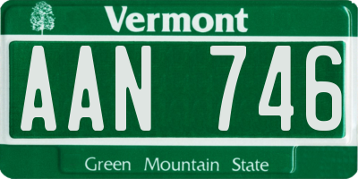 VT license plate AAN746