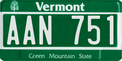 VT license plate AAN751