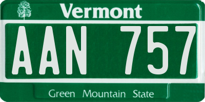 VT license plate AAN757
