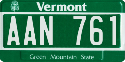 VT license plate AAN761