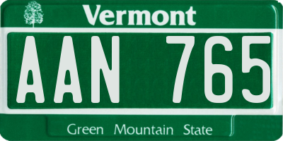 VT license plate AAN765