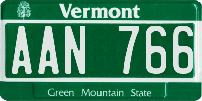 VT license plate AAN766