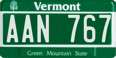VT license plate AAN767
