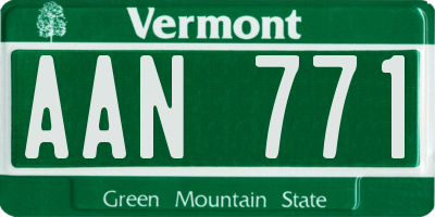 VT license plate AAN771