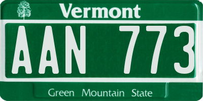 VT license plate AAN773