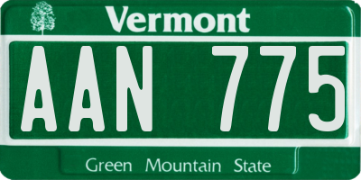 VT license plate AAN775