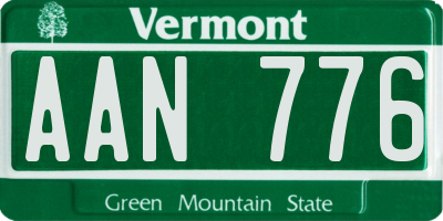 VT license plate AAN776
