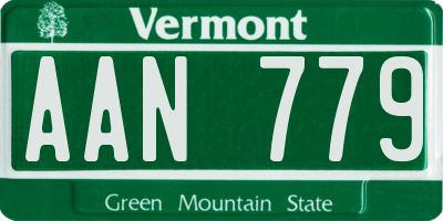 VT license plate AAN779