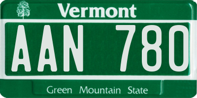 VT license plate AAN780