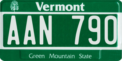 VT license plate AAN790