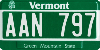 VT license plate AAN797