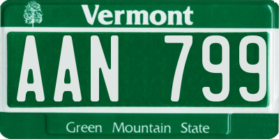 VT license plate AAN799