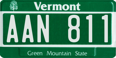 VT license plate AAN811