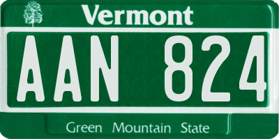 VT license plate AAN824