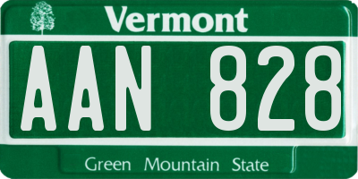 VT license plate AAN828