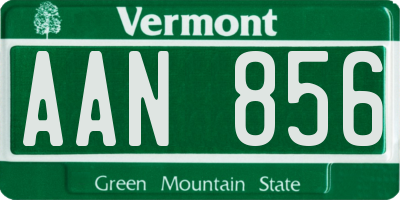 VT license plate AAN856