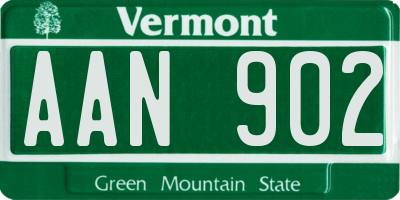 VT license plate AAN902