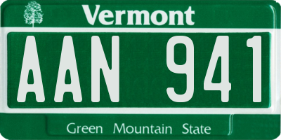 VT license plate AAN941