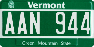 VT license plate AAN944