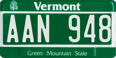VT license plate AAN948