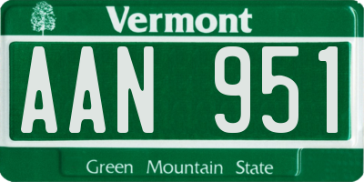 VT license plate AAN951