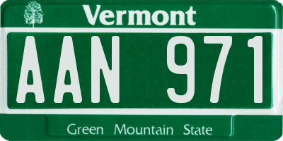 VT license plate AAN971