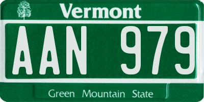 VT license plate AAN979