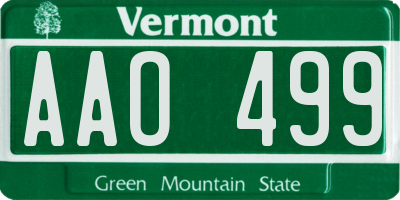 VT license plate AAO499