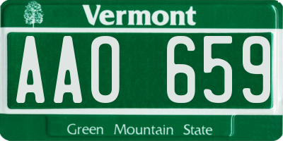 VT license plate AAO659
