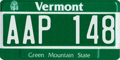 VT license plate AAP148