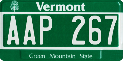 VT license plate AAP267