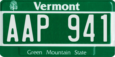 VT license plate AAP941