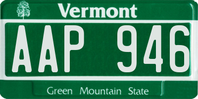 VT license plate AAP946