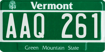 VT license plate AAQ261