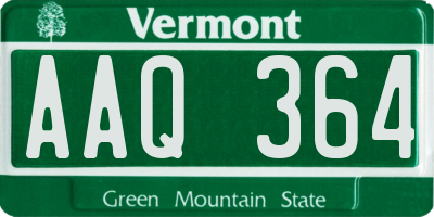 VT license plate AAQ364