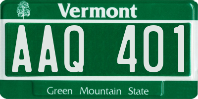 VT license plate AAQ401