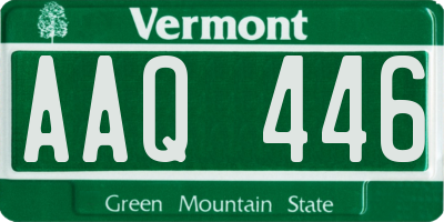 VT license plate AAQ446
