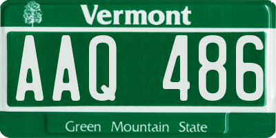 VT license plate AAQ486