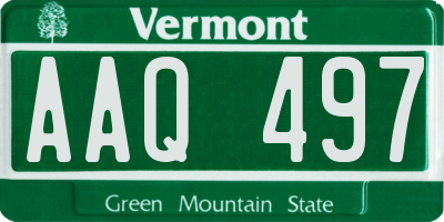 VT license plate AAQ497