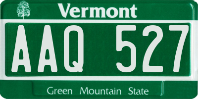 VT license plate AAQ527