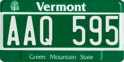 VT license plate AAQ595