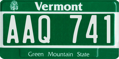 VT license plate AAQ741