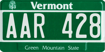 VT license plate AAR428