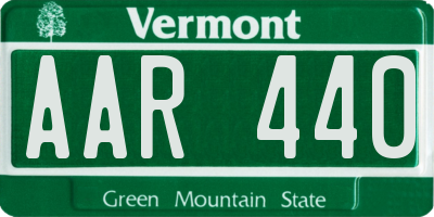 VT license plate AAR440