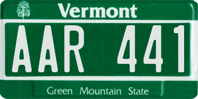 VT license plate AAR441