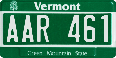 VT license plate AAR461