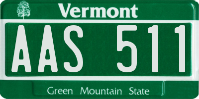 VT license plate AAS511